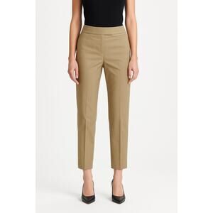 Piazza Sempione Brigitte Beige Slim Ankle Trousers Made in Italy